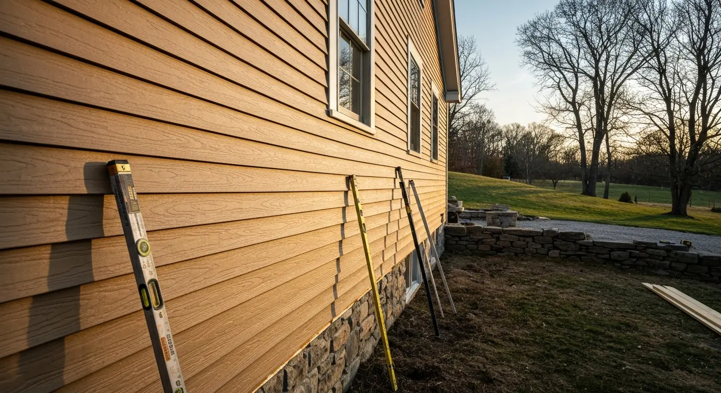 Composite siding on rural property