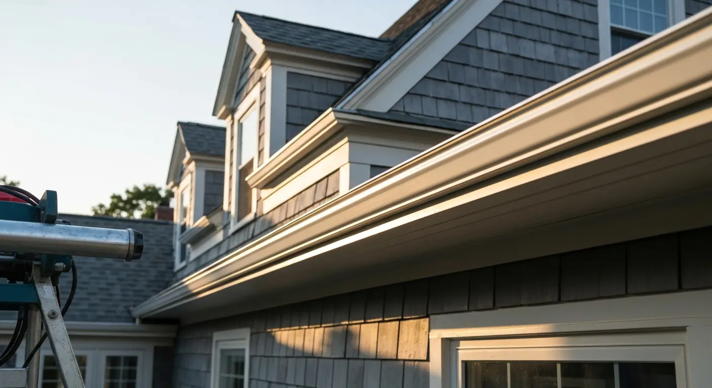 Gutter replacement project in Farmington