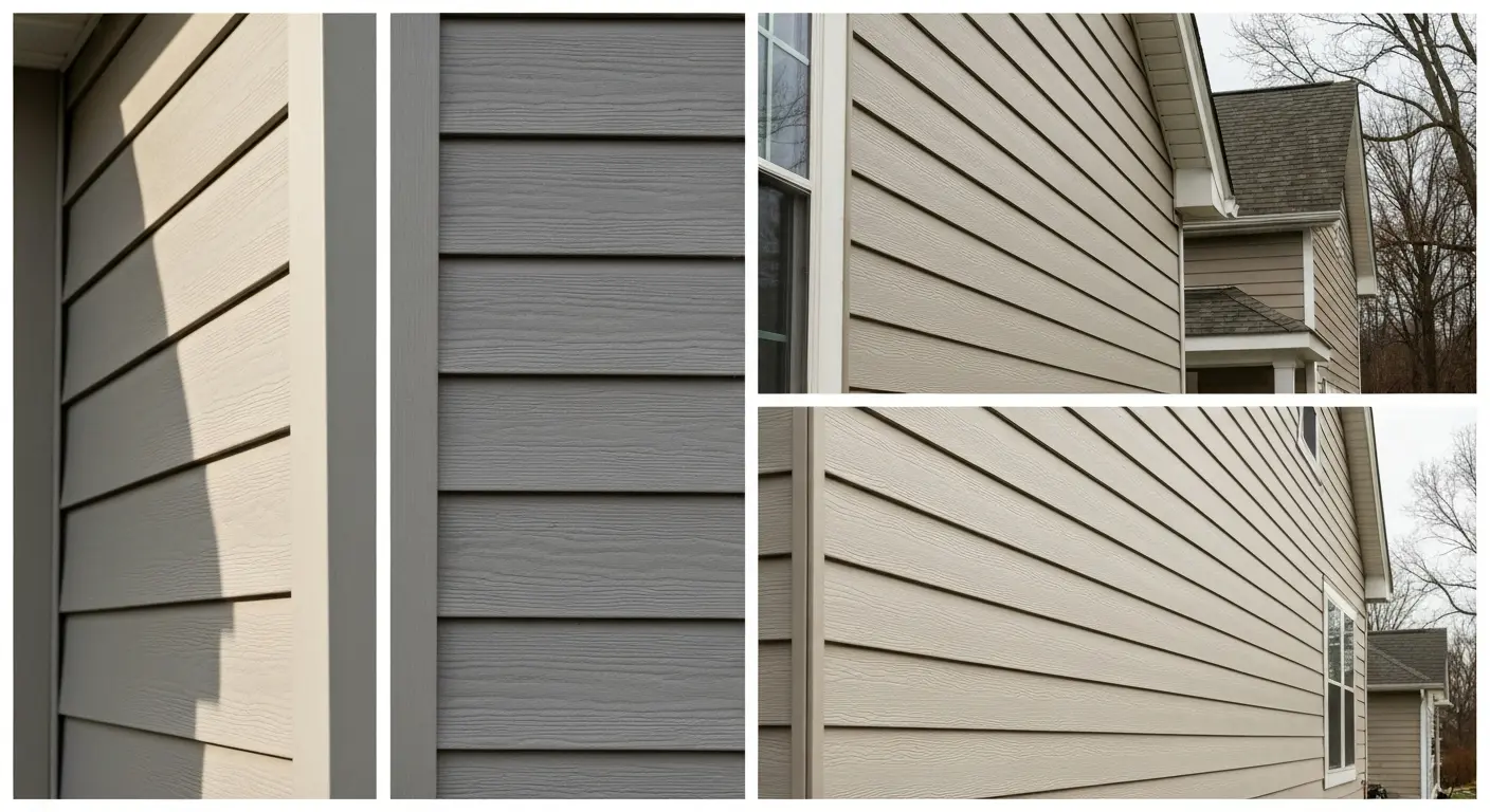Composite siding on modern home