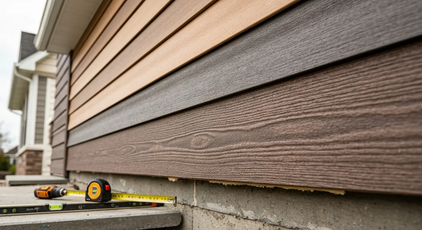 Composite siding installation