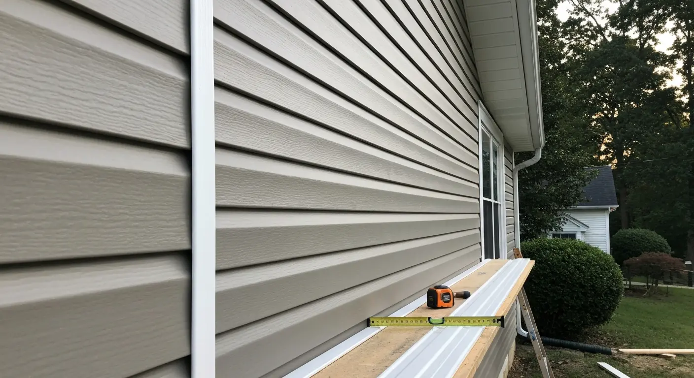 Vinyl siding installation on Bristol home