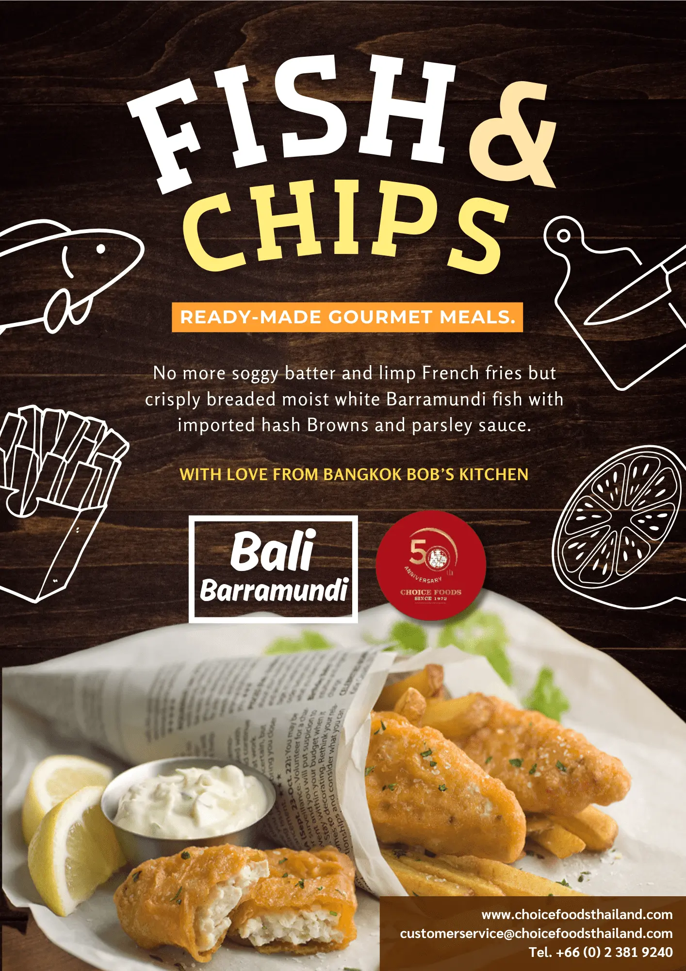 Crispy barramundi fish and chips