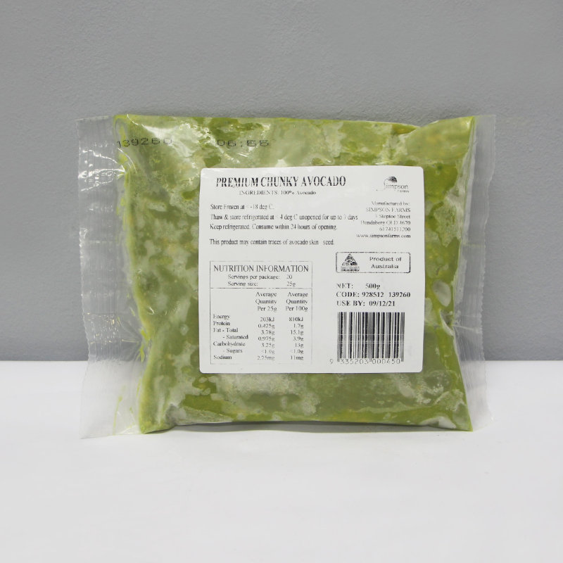 Frozen Avocado Puree