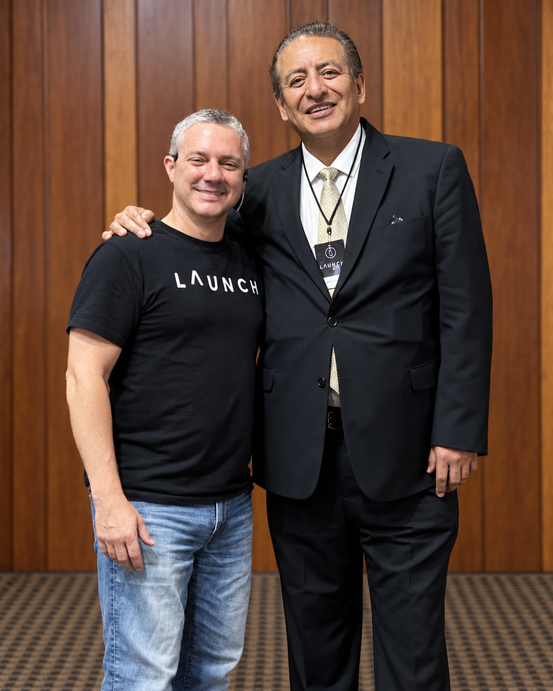 Miguel Torres con su mentor Luis Carlos Flores