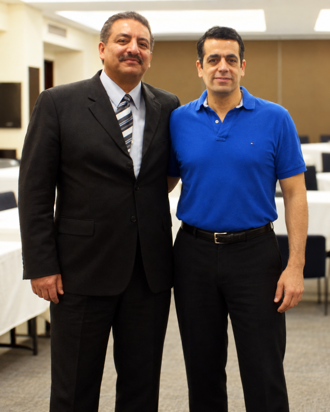 Miguel Torres con su mentor Arturo Orantes