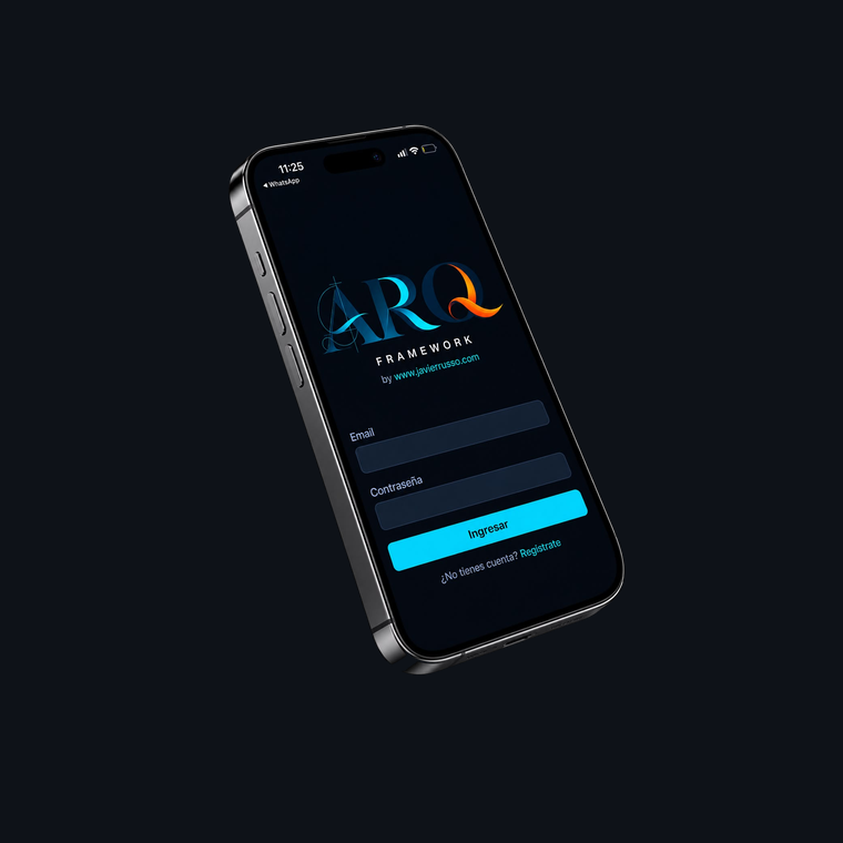App del Framework ARQ™ — plataforma de creación de simuladores asistida por inteligencia artificial