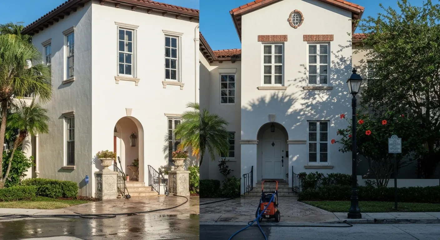 House pressure washing project