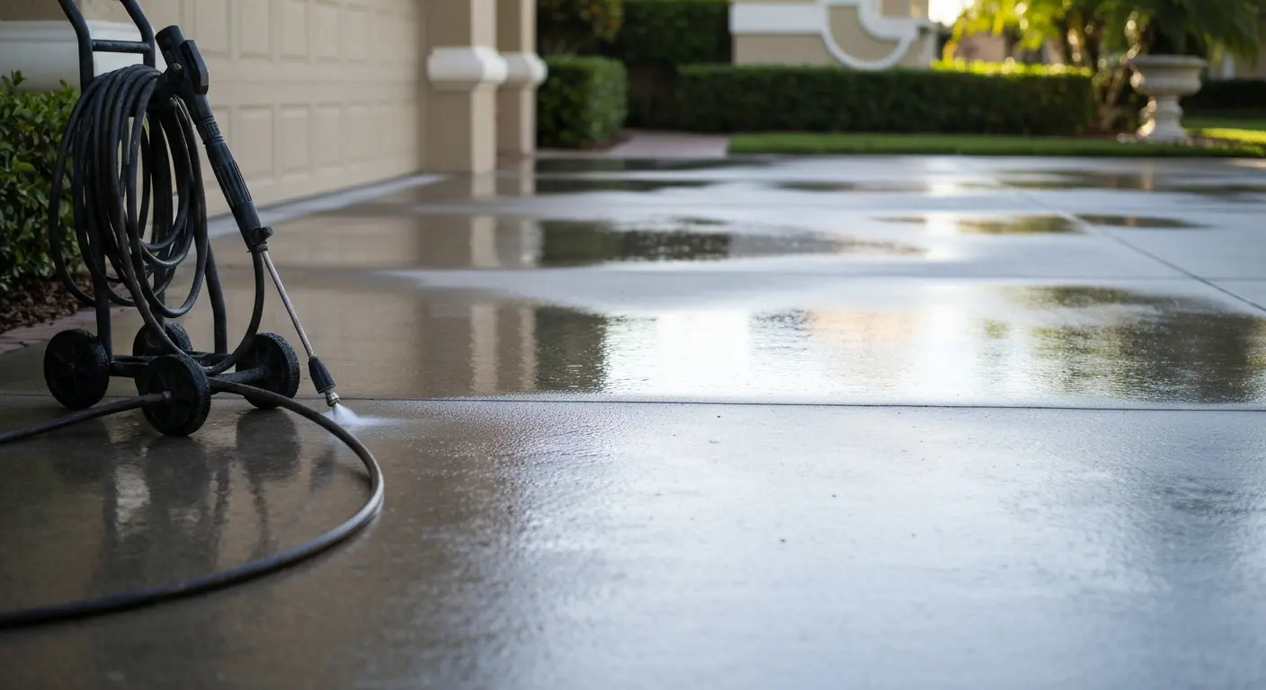 Driveway pressure washing Wellington