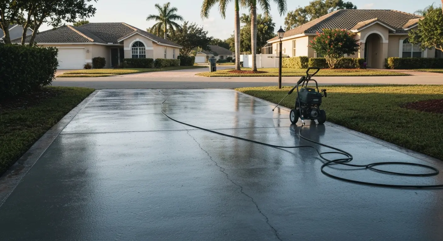 Driveway cleaning service