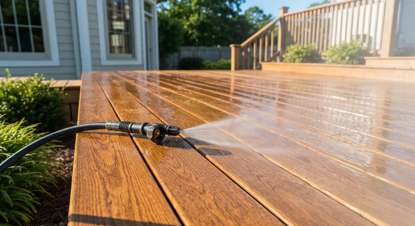 Deck and pool deck cleaning