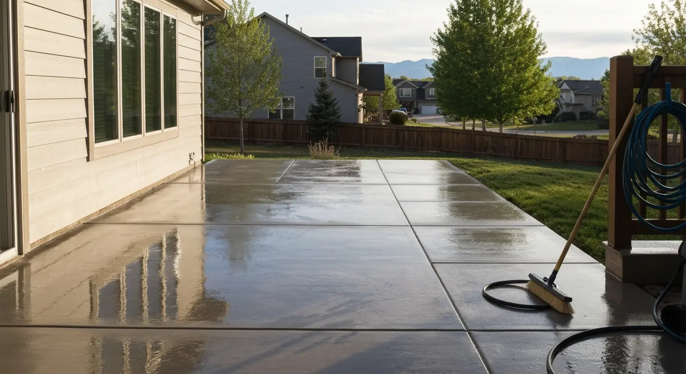 Patio and sidewalk cleaning