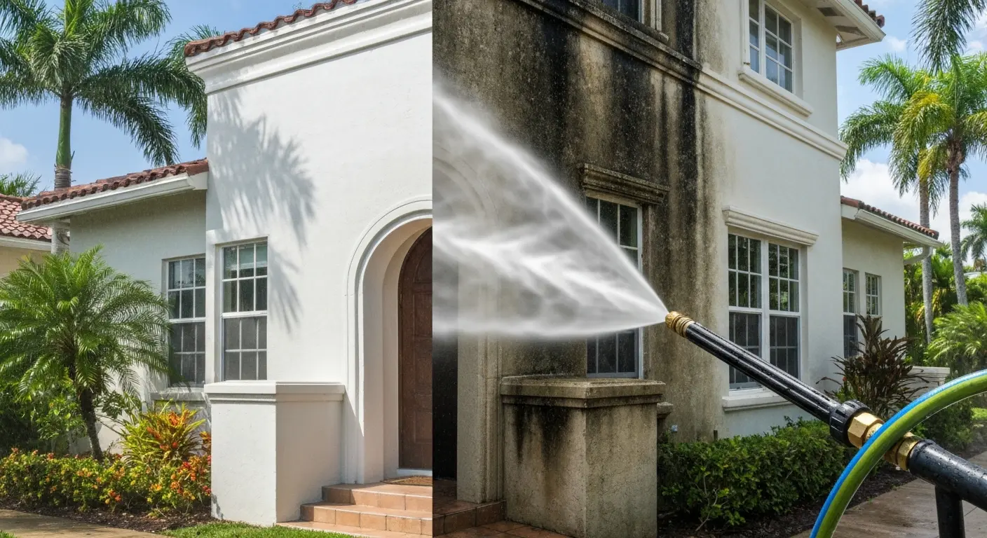 House pressure washing in West Palm Beach