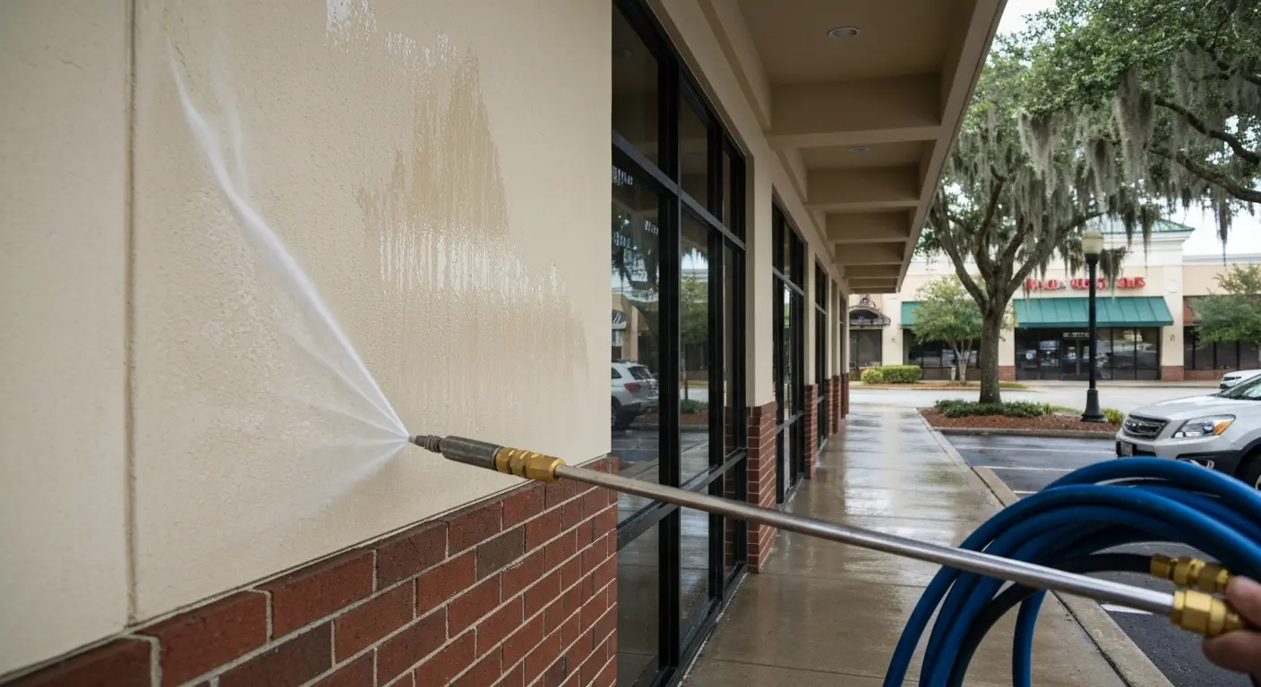 Commercial pressure washing