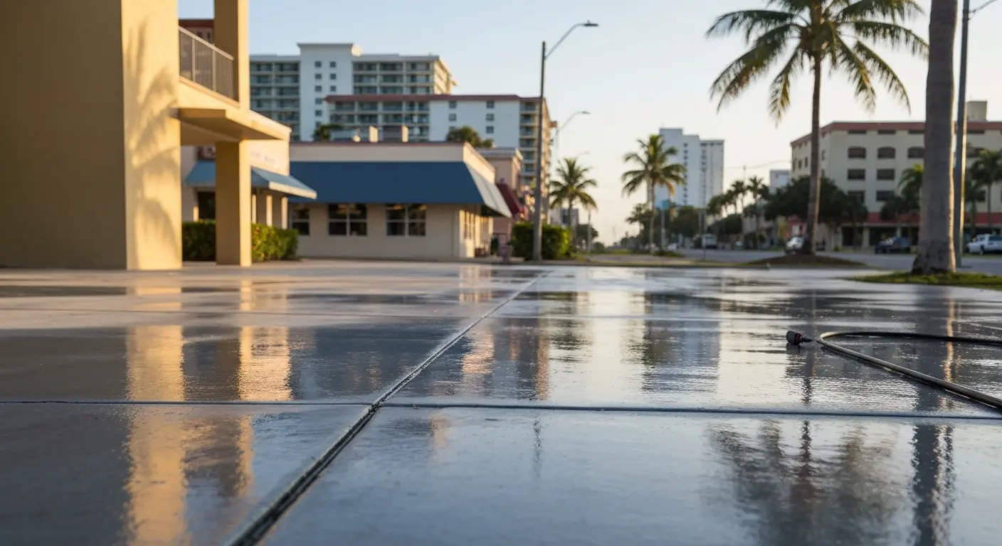 Sidewalk and patio cleaning