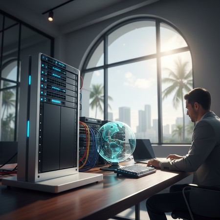 Business owner reviewing Google Ads performance dashboard data