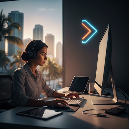 Business owner reviewing Google Ads performance dashboard data