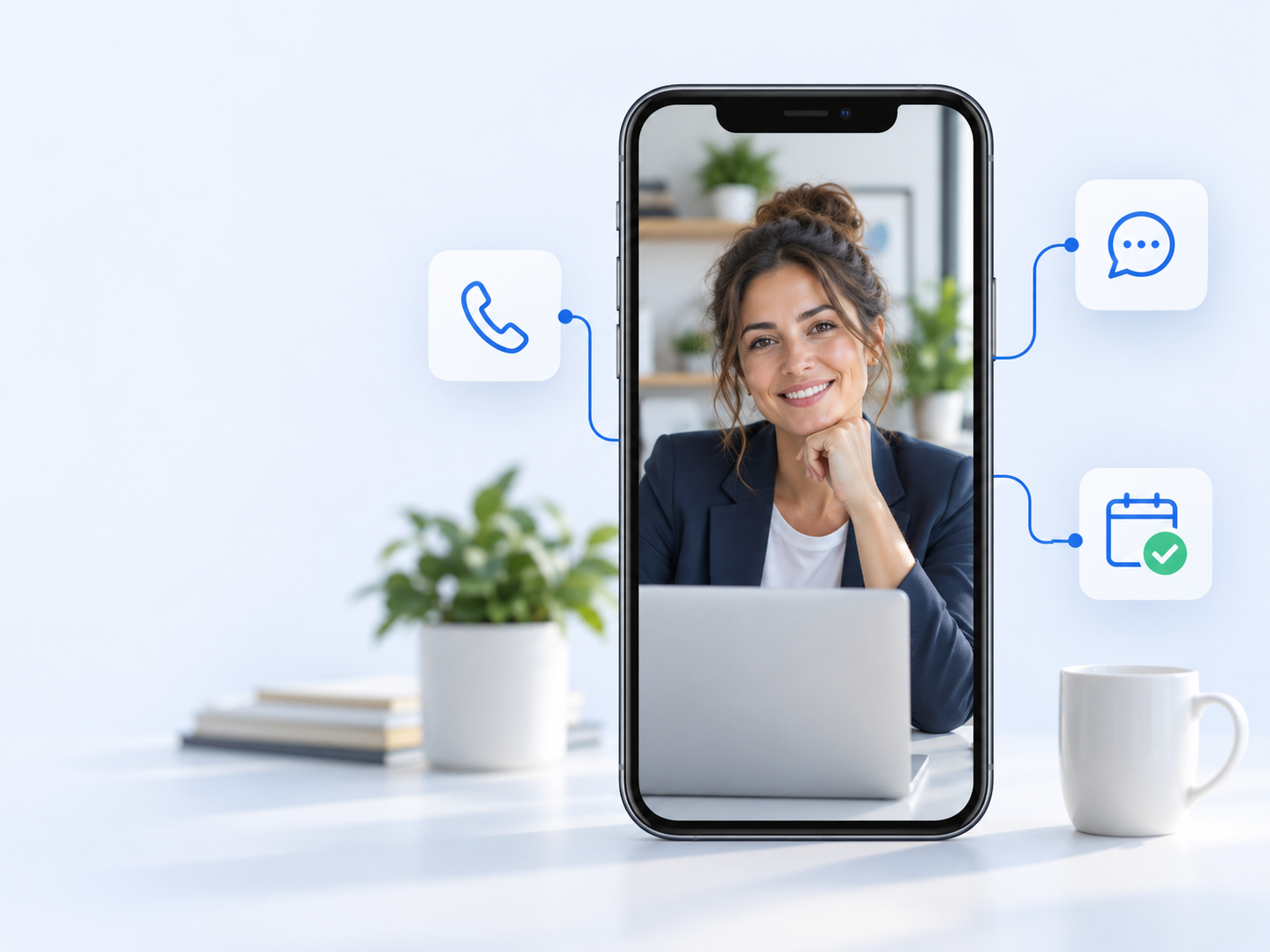 Connected calling, messaging, and appointment tools