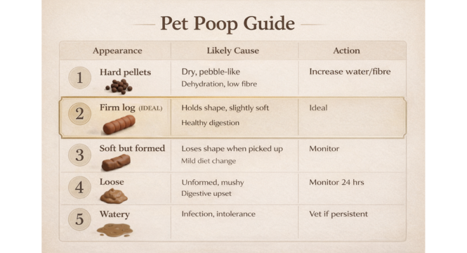 Dog poop consistency guide