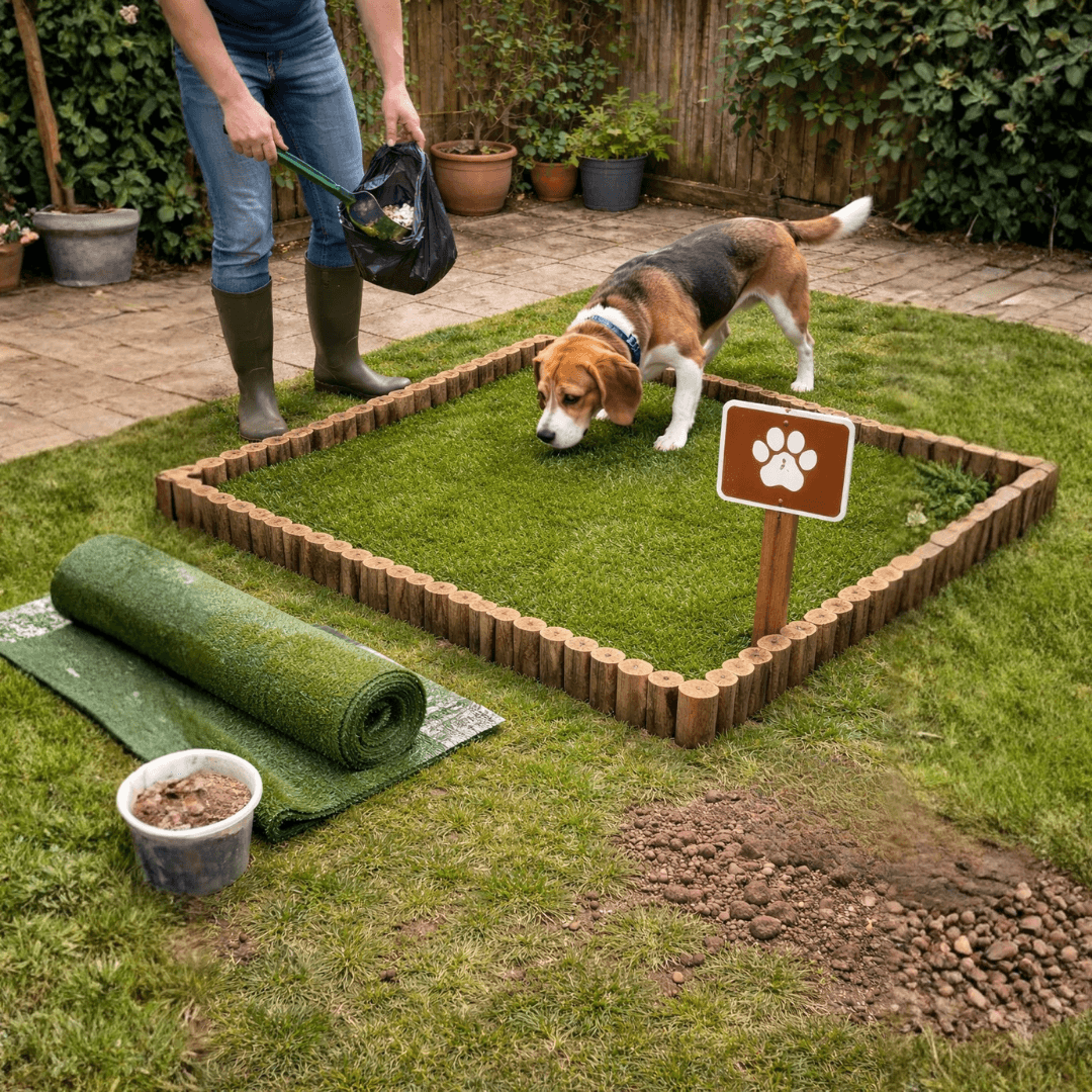 artificial grass doggy toilet area