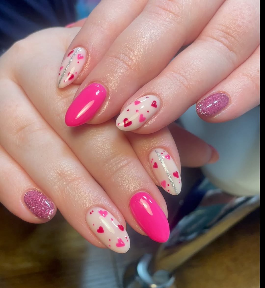 BIAB manicure — precision shaping under natural light.