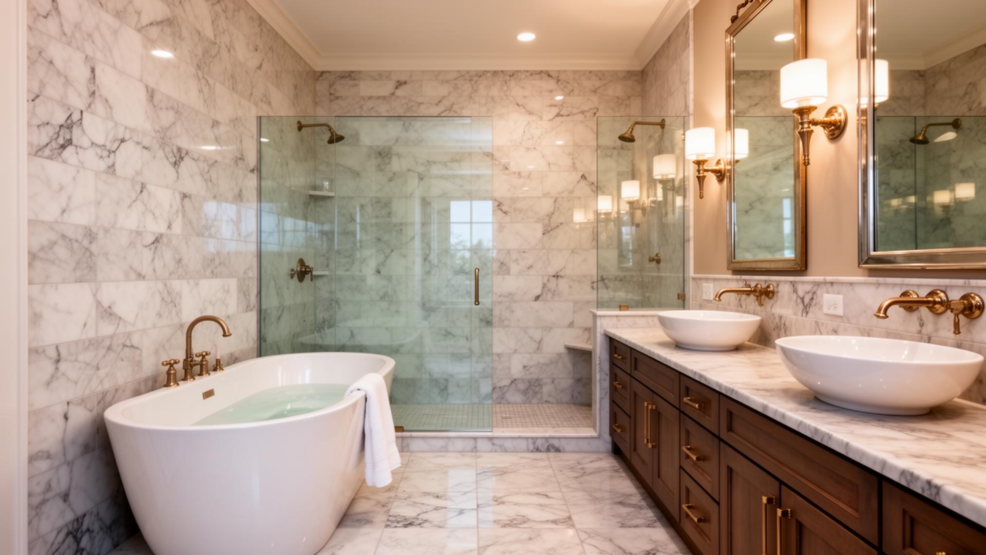 Elegant marble bathroom