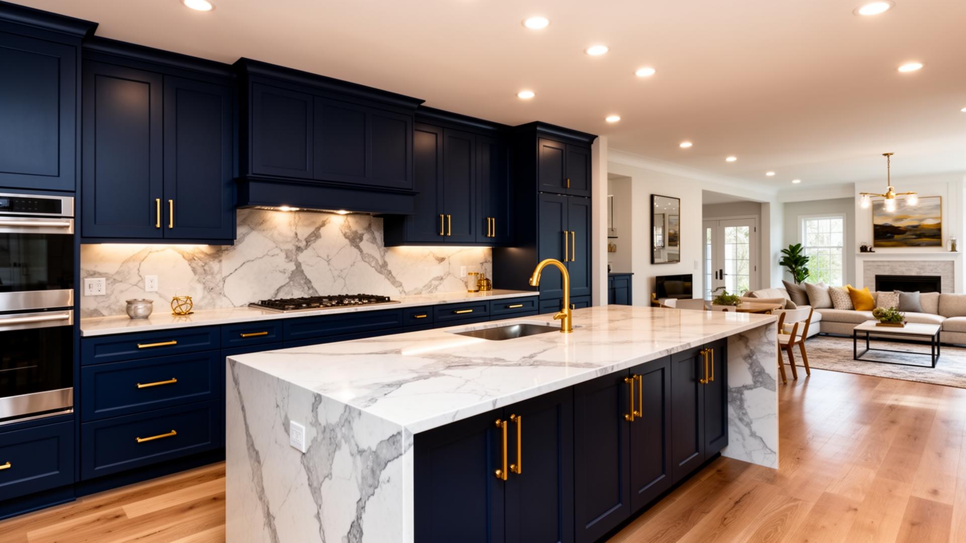 Modern navy kitchen