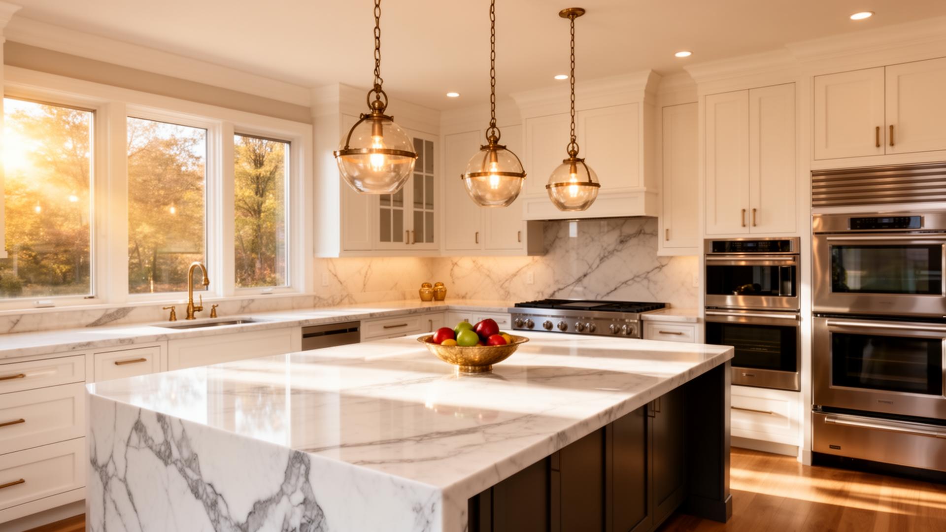 Luxury marble kitchen remodel
