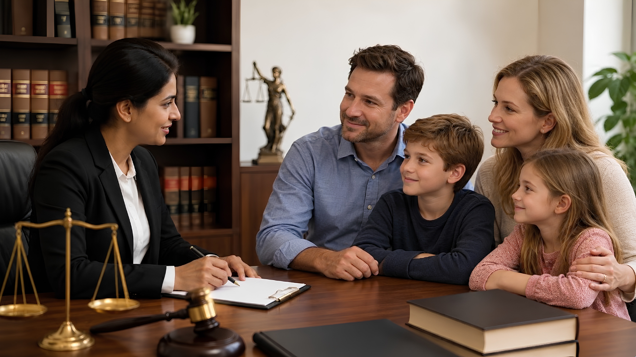 family with lawyer family with lawyer