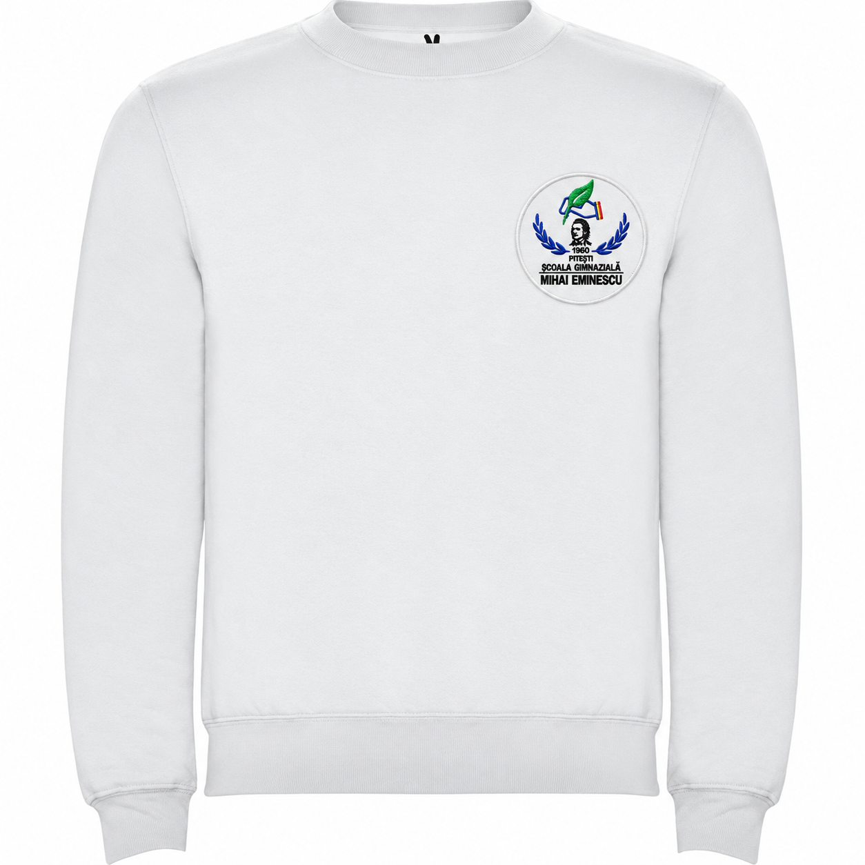 Hanorac Clasic alb cu logo