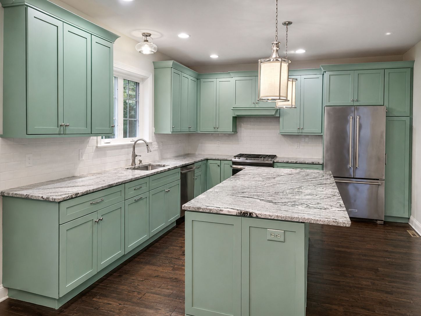 Cabinet refinishing project after