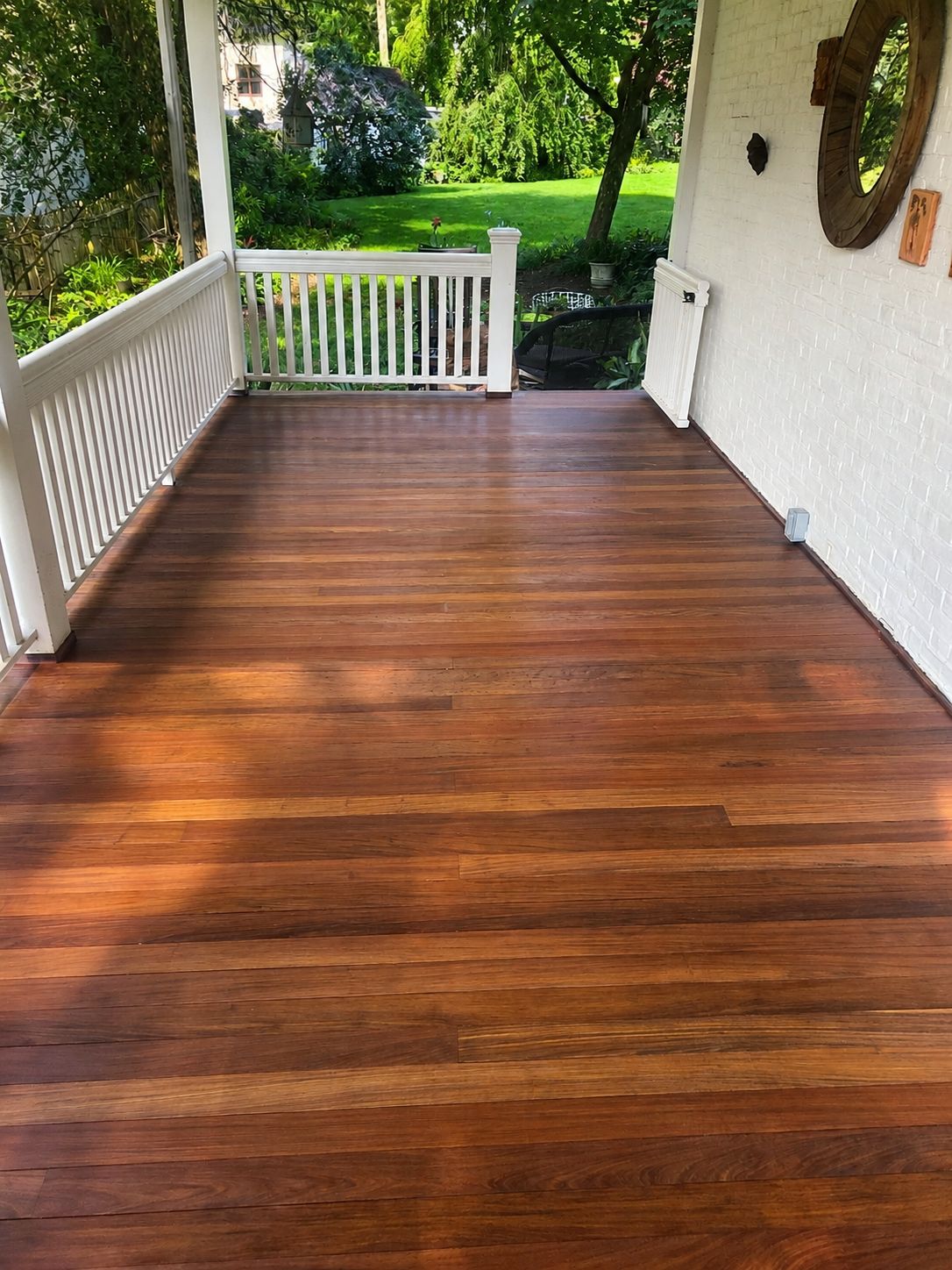 Porch refinishing project after