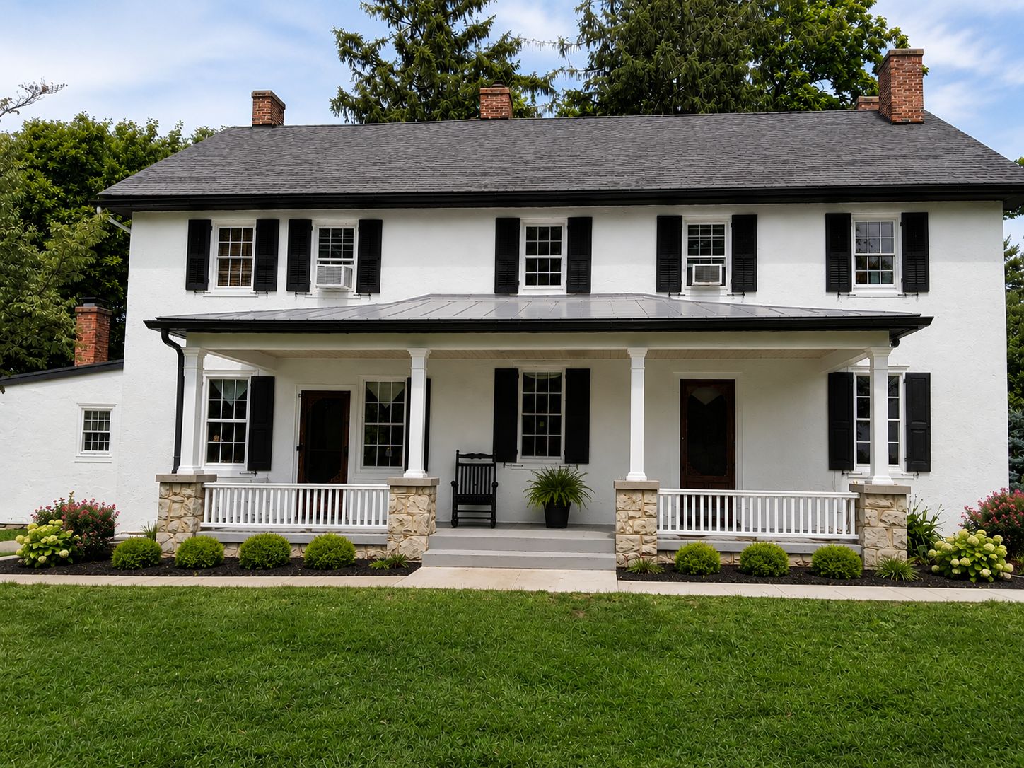 Home exterior paint project after