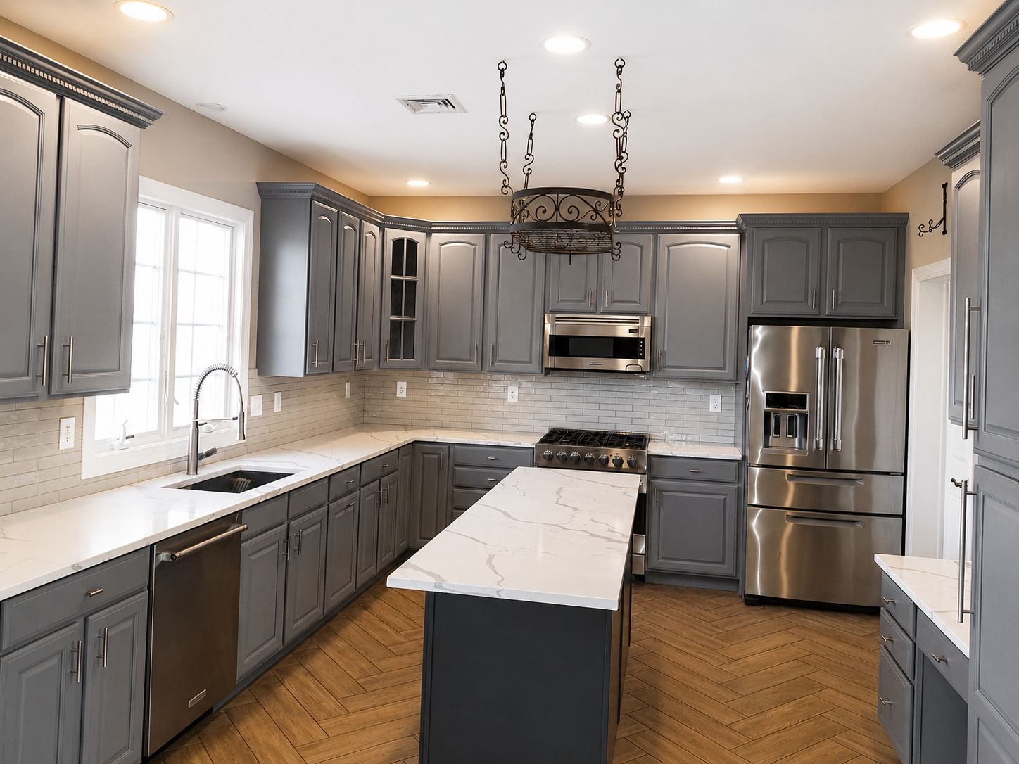 Cabinet refinishing project after