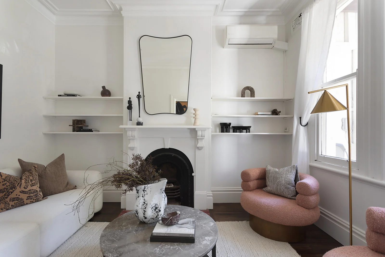 Paddington terrace living room after pre-sale preparation and styling