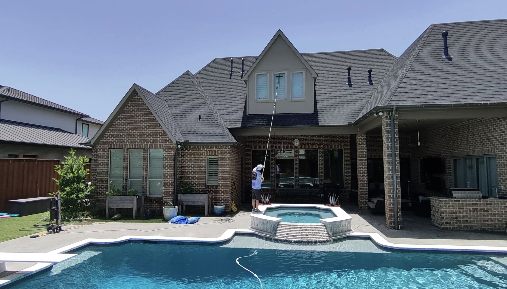 Completed exterior cleaning work in the Dallas Fort Worth area