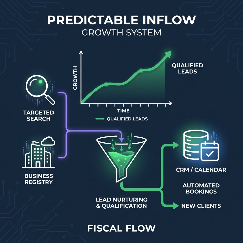 Accountant lead generation system overview showing pipeline data for accounting and CPA firms
