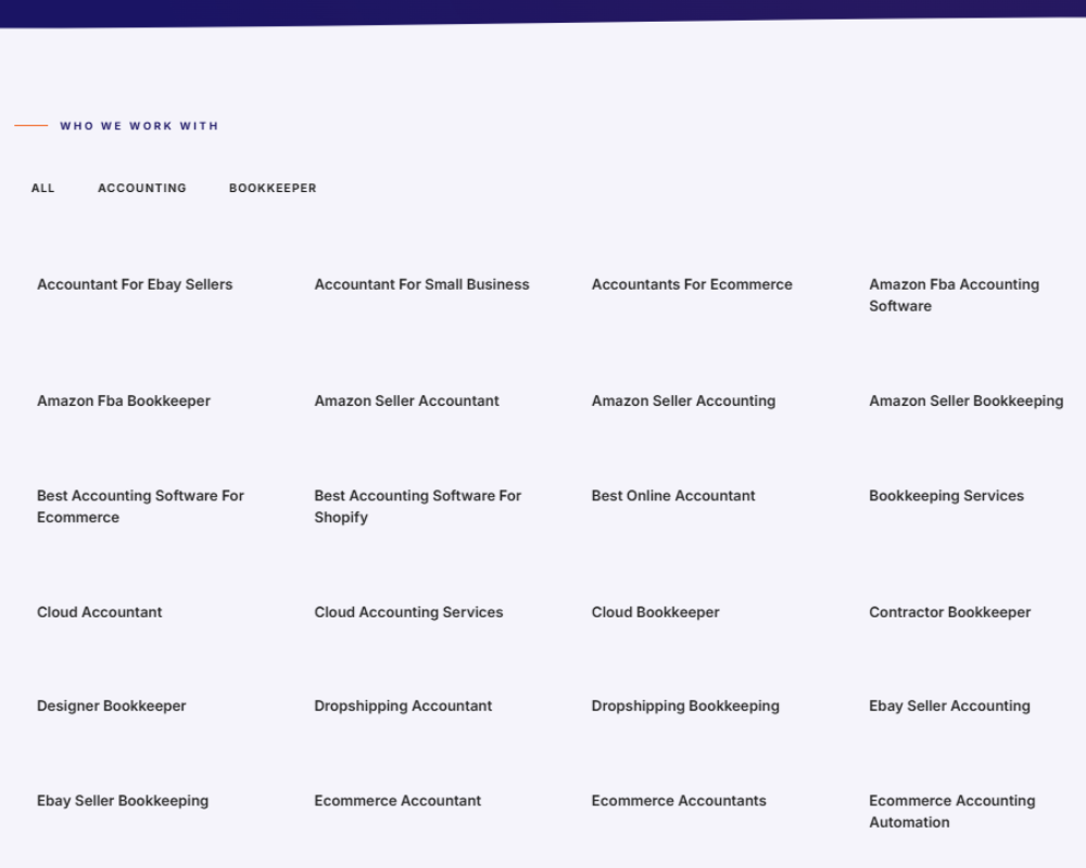 Niche landing pages
