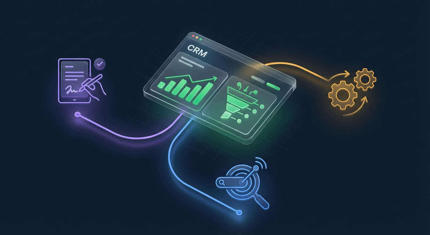 Accountants CRM dashboard showing client pipeline and onboarding automation for an accounting firm