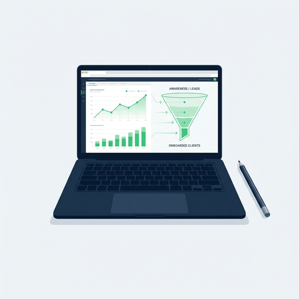 Accounting firm owner reviewing a marketing framework for how to market an accounting firm