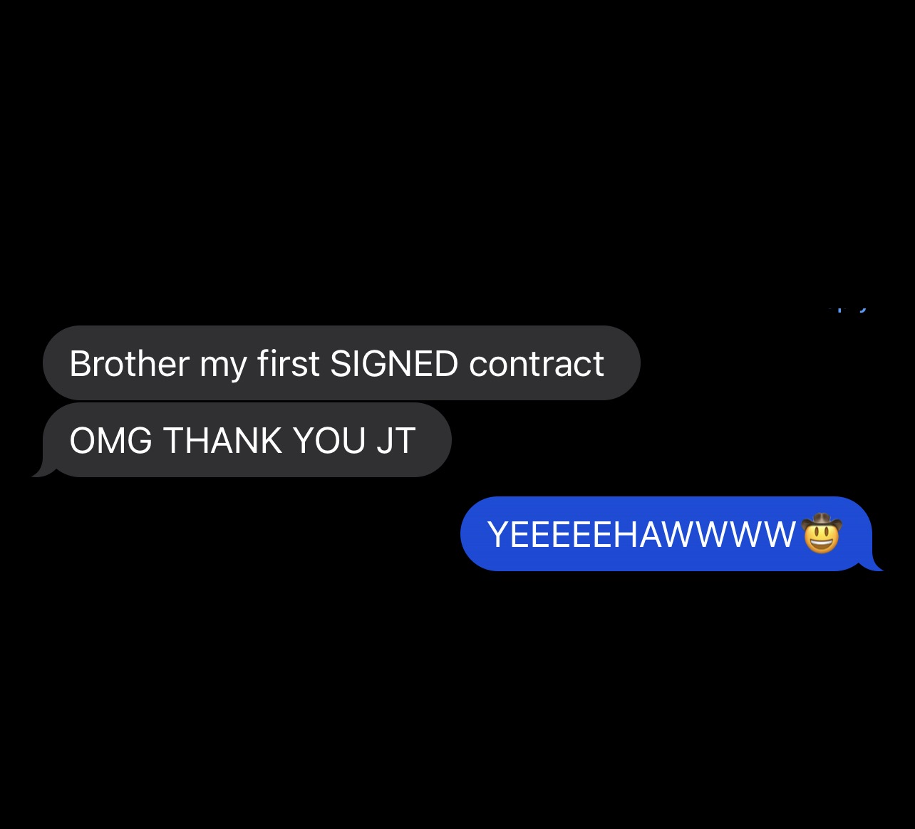 First contract signed