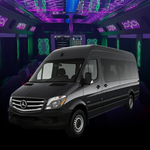 Mercedes Sprinter bus rental in Los Angeles for group transportation