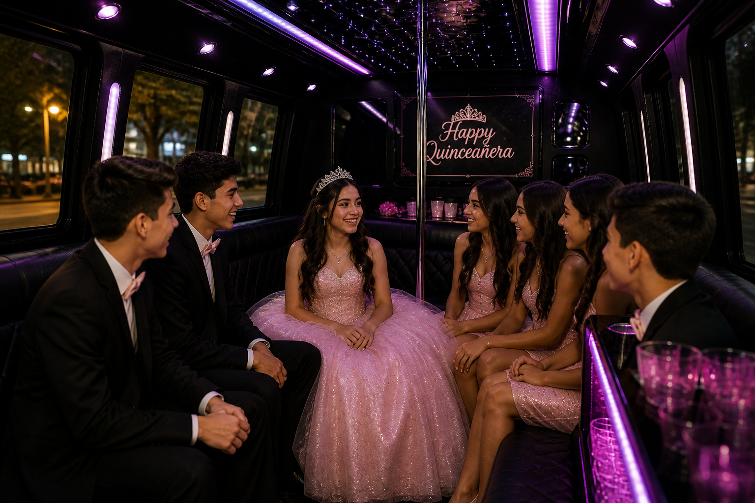 Quinceañera Party Bus