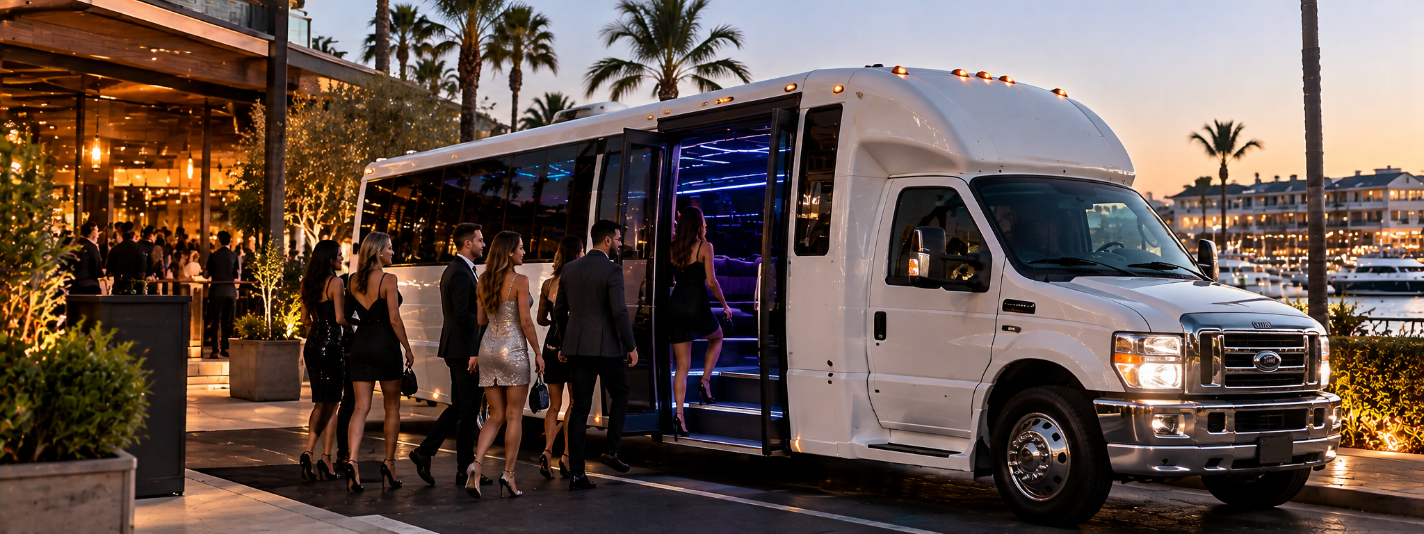 Party bus for social events in Southern California