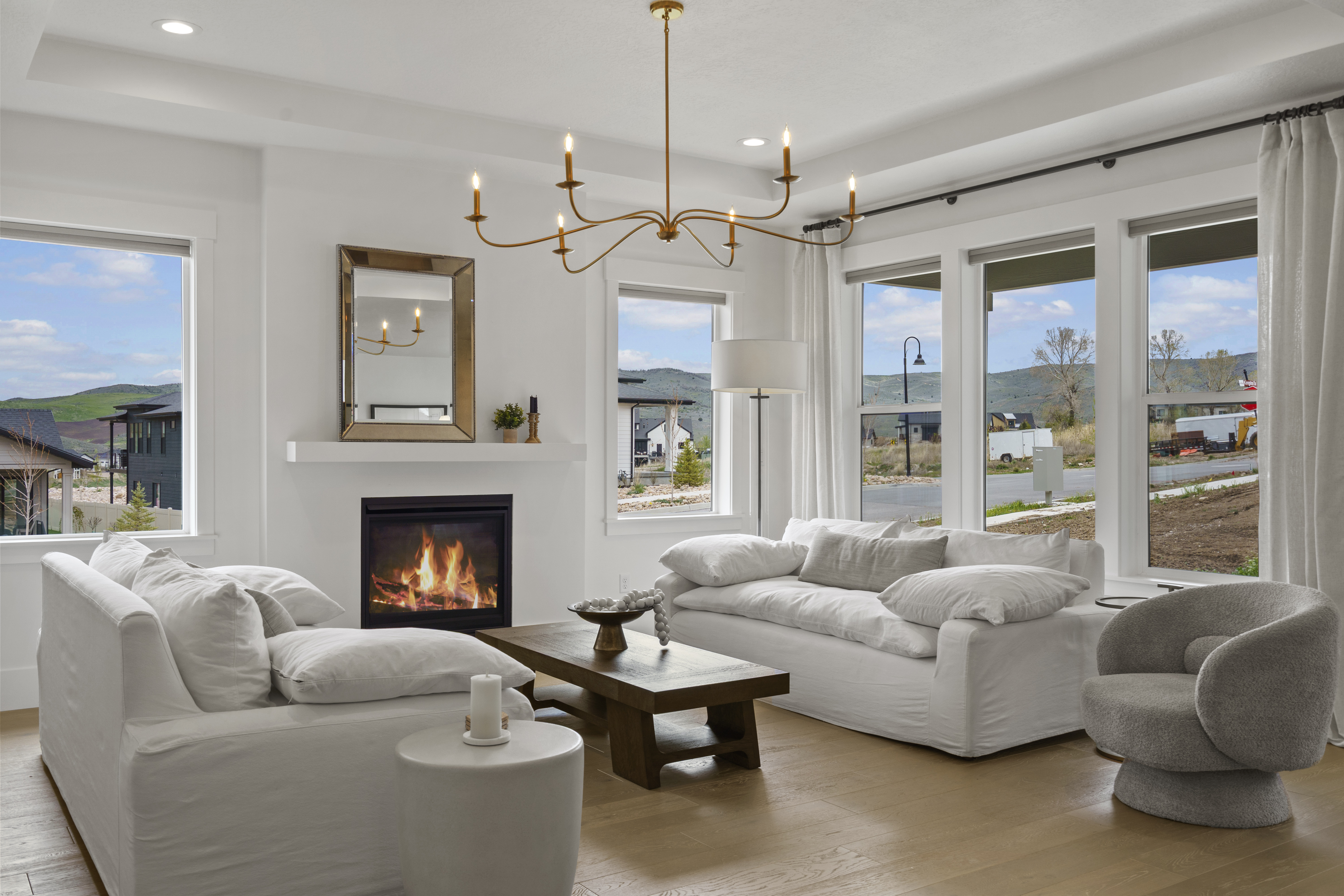 Living room of a Northern Utah listing photographed by WhitePine Media
