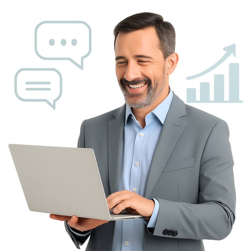 Business professional ready to book a Free Revenue Audit