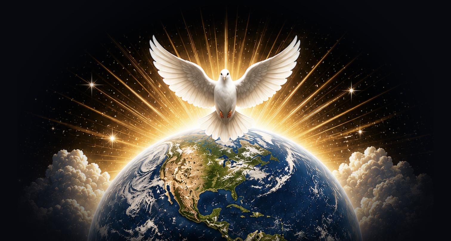 Dove over the earth