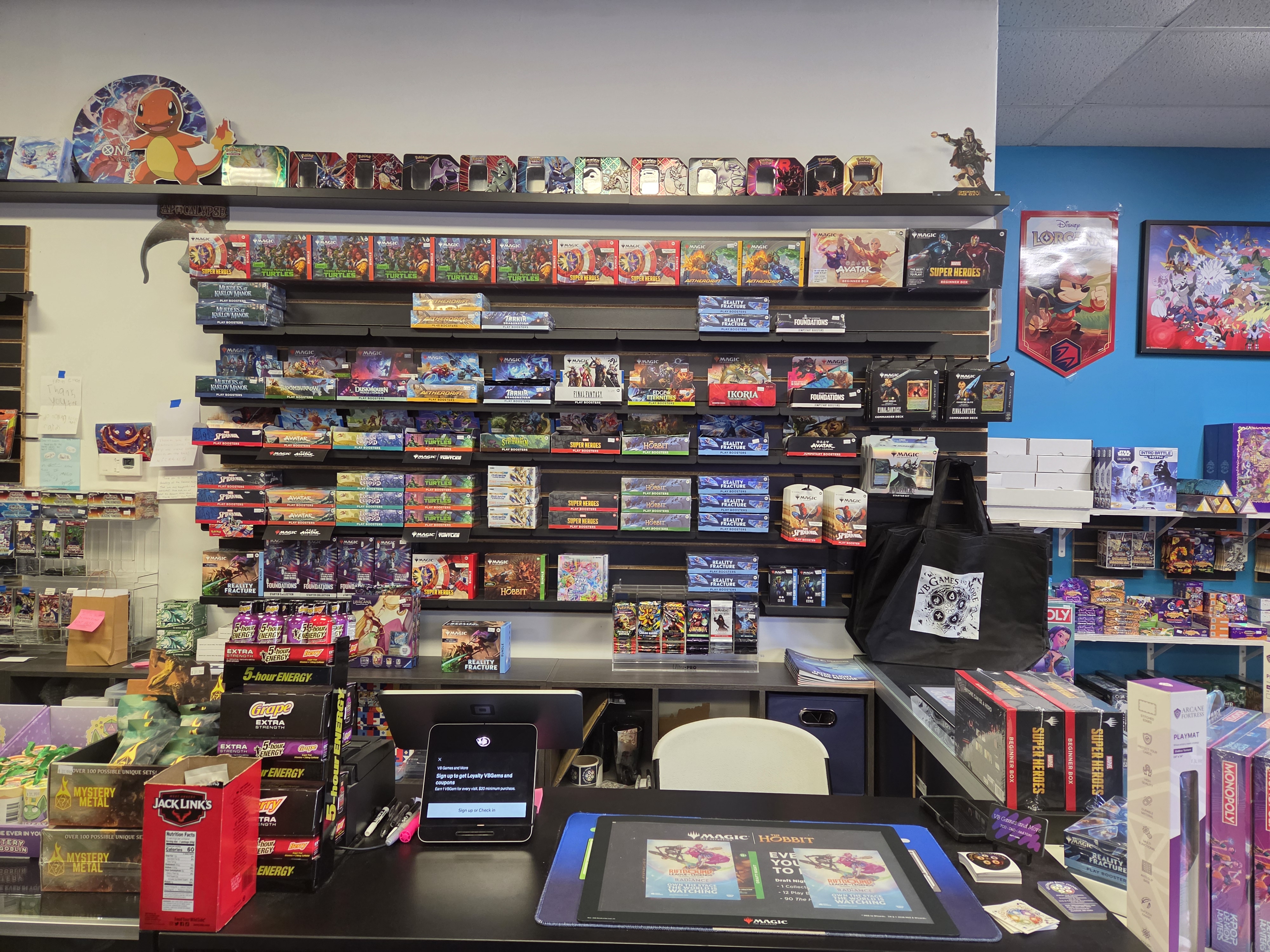VB Games and More Storefront Counter