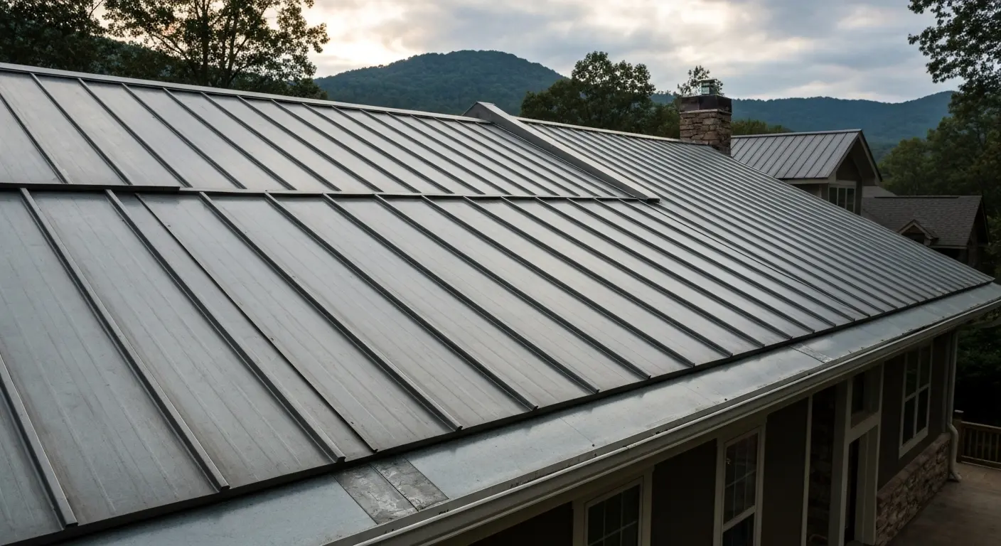 Metal roof installation