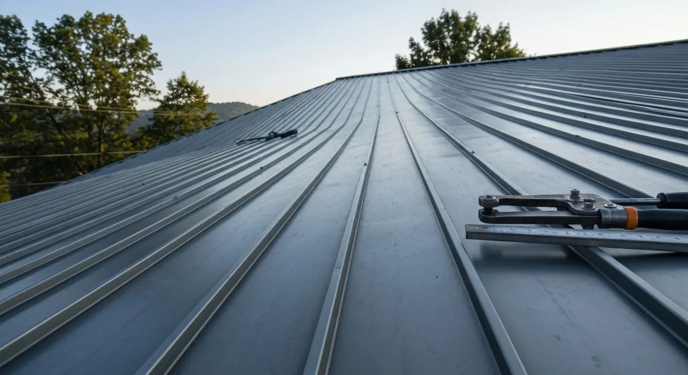 Metal roof installation