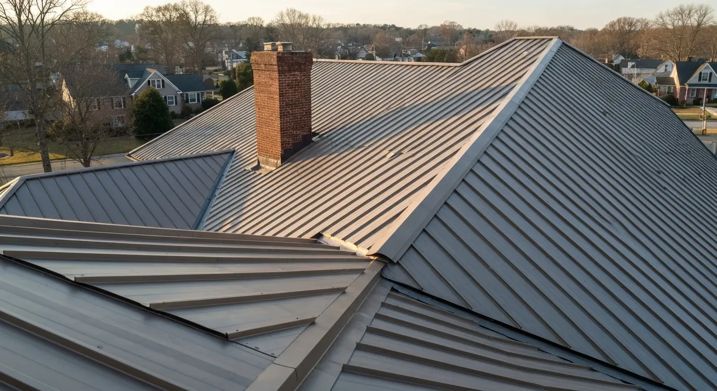 Metal roof installation